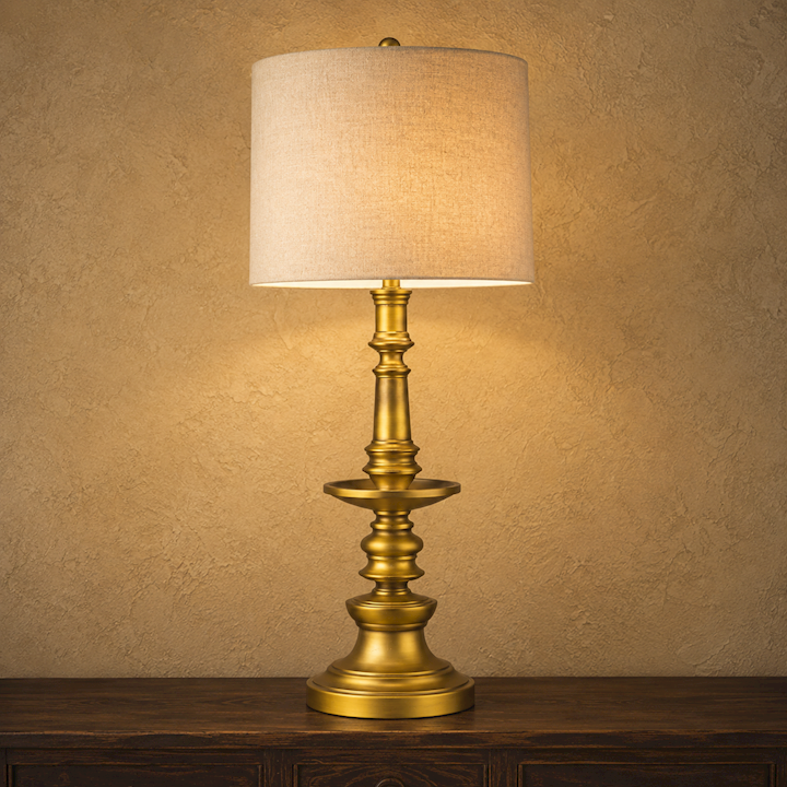 BRUSHED GOLD TABLE LAMP 38x41x84cm